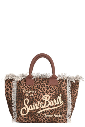 Borsa Mare Saint Barth Vanity Sand Stampa Leopardata VANI001 00190L
