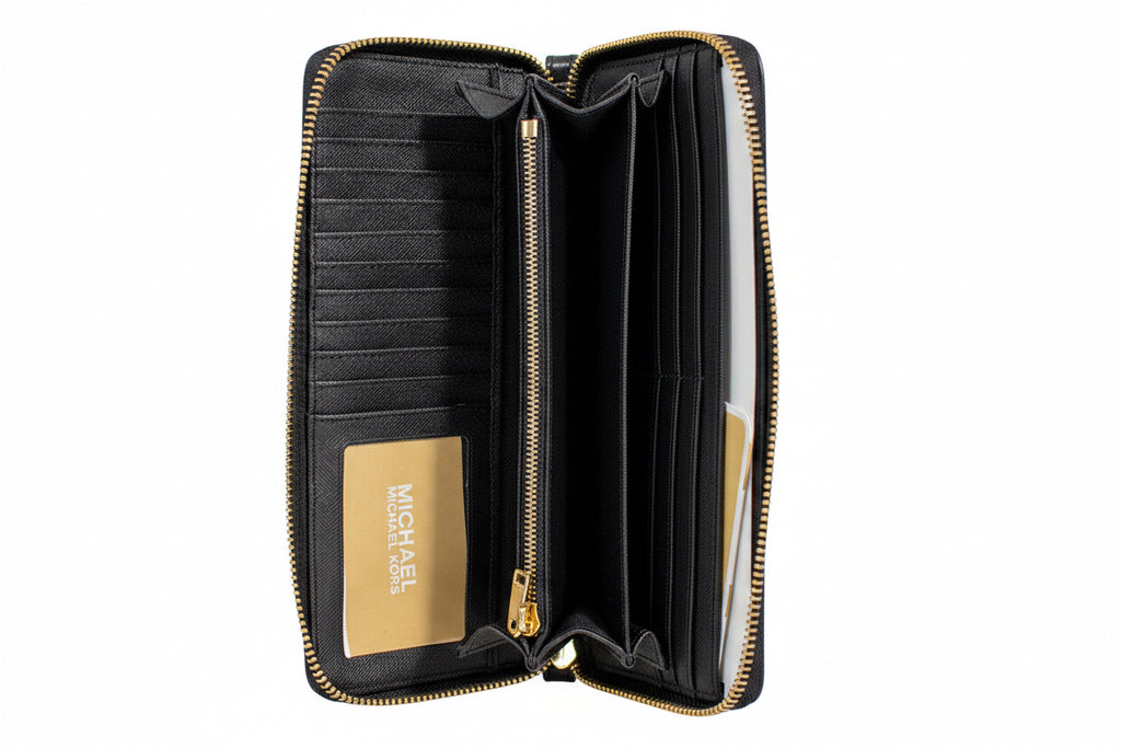Portafoglio Michael Kors Lg trvl continental black