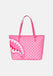 BORSA SPRAYGROUND 9320 SHOPPER PINK NEW CHECK FACES TOTE