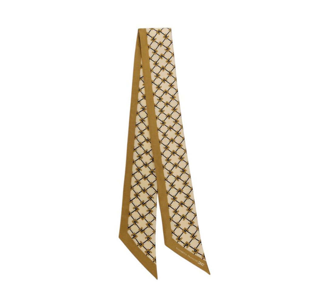Foulard Elisabetta Franchi FO03F51E2 sottile in twill di seta stampa rombi