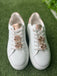 Sneaker Tosca Blu SS2502S011 Elettra con fiori in strass colore bianco/cipria