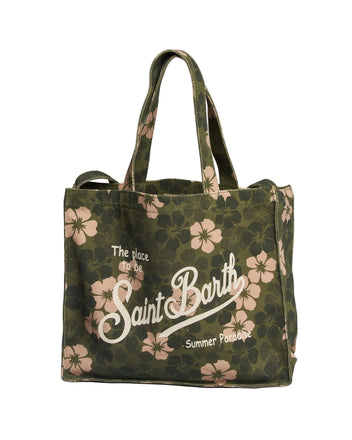 Borsa Saint Barth Essential Bag Hibiscus camouflage EBAG007 03189L