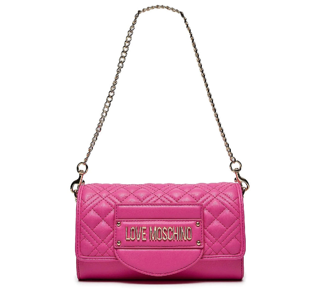 Borsa Love Moschino Jc4054 Pochette con tracolla Quilted matelasse fuxia
