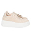 Sneaker Tosca Blu SS2502S014 Elettra con fiori in strass colore beige