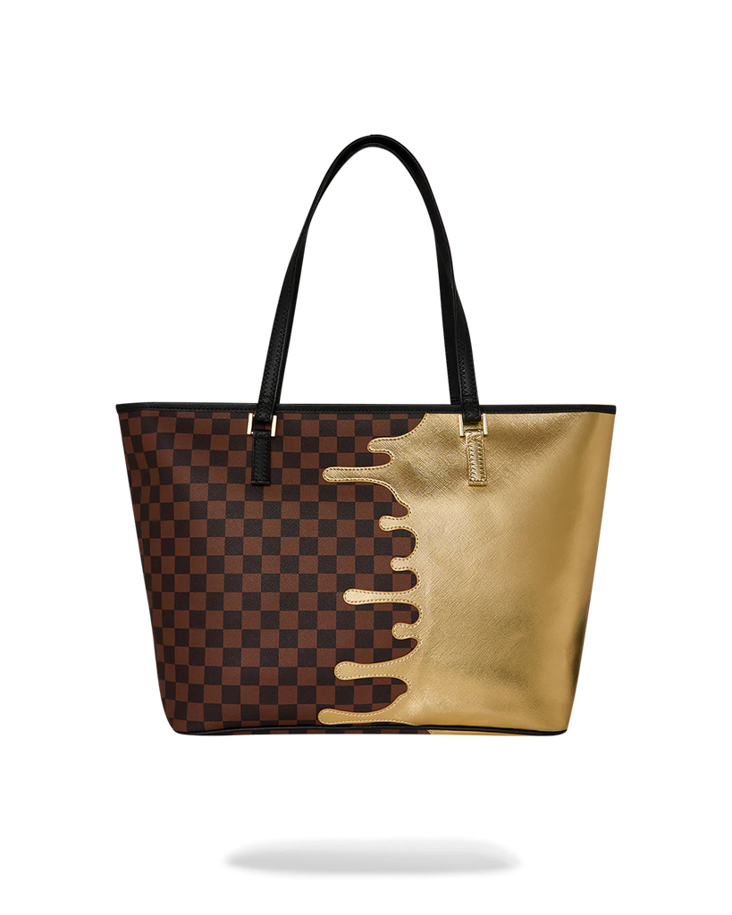 BORSA SPRAYGROUND 9345 SHARKS IN PARIS GOLD DRIP TOTE