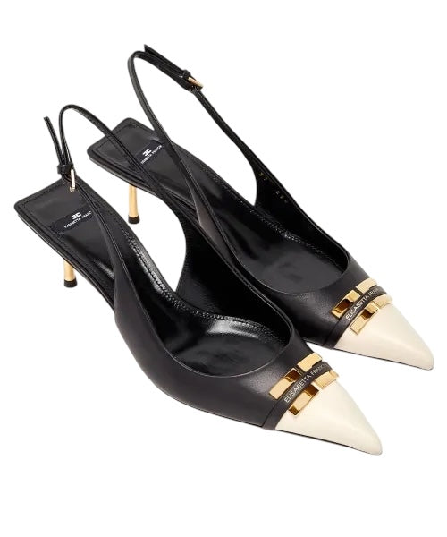 Scarpe Slingback Elisabetta Franchi SA57L61E2  b/colore in pelle