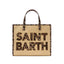 Borsa Saint Barth Vivian Mid Straw Patch Cow VVD00100370L