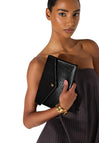 Borsa Elisabetta Franchi BS27A67E2 Tracolla in velluto con stampa cocco