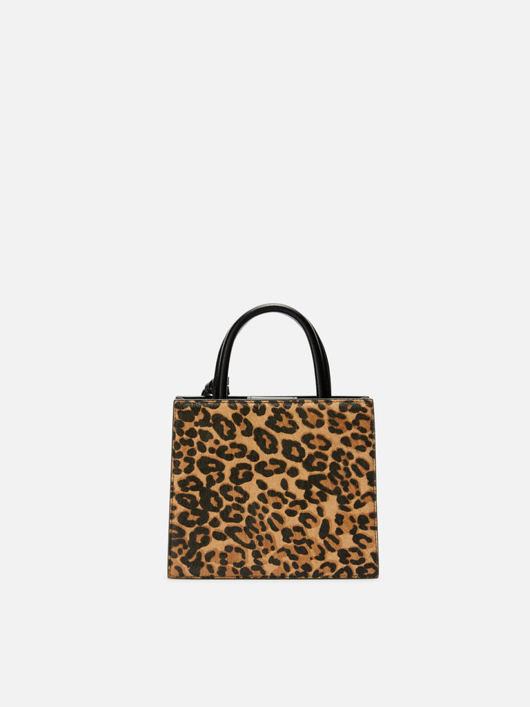 BORSA SAINT BARTH SHBM0002 00501L SHOP BAG MINI IN PELLE E CAVALLINO LEOPARDATO