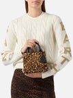 BORSA SAINT BARTH SHBM0002 00501L SHOP BAG MINI IN PELLE E CAVALLINO LEOPARDATO