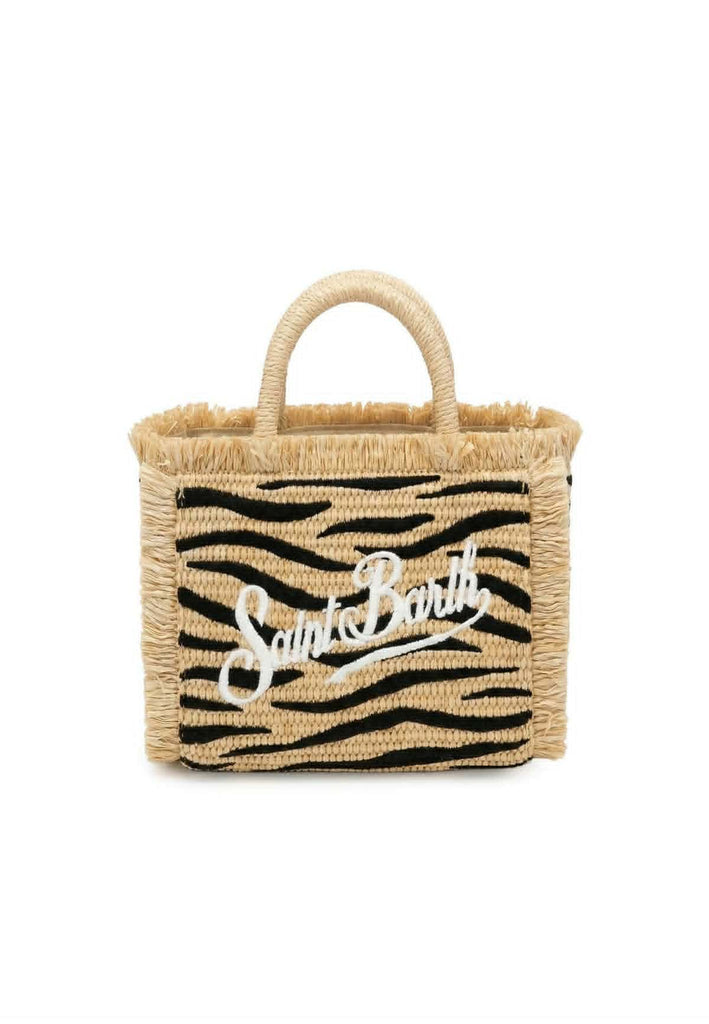 Borsa Saint Barth In Rafia Vanity Mini Straw Zebra VAMI009 02765L