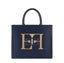 Borsa Elisabetta Franchi BS05A46E2 a mano media con logo Blu Navy