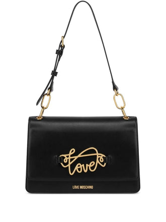 Borsa Love Moschino JC4264 Flap Bag Nera logo lettering