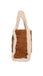 Borsa Saint Barth a mano Colette Shearling suede cammello