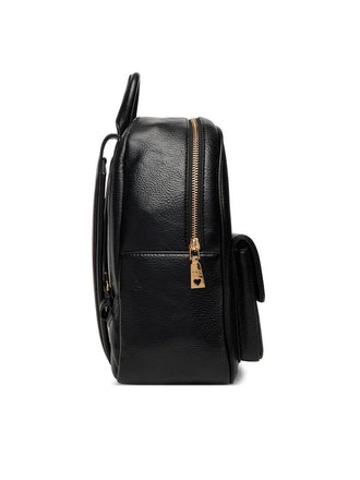 Zaino Love Moschino JC4091 Grain Nero logo piastra logata
