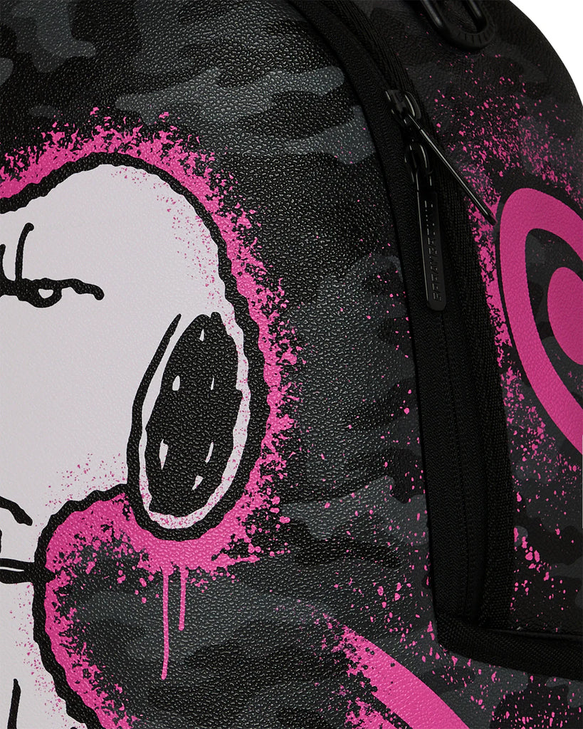 ZAINO SPRAYGROUND 8781 PEANUTS SNOOPY PINK STENCIL DLXSV BACKPACK