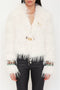 Giacca Santucci Eco-pelliccia Cropped Sfrangiata 52CPT512