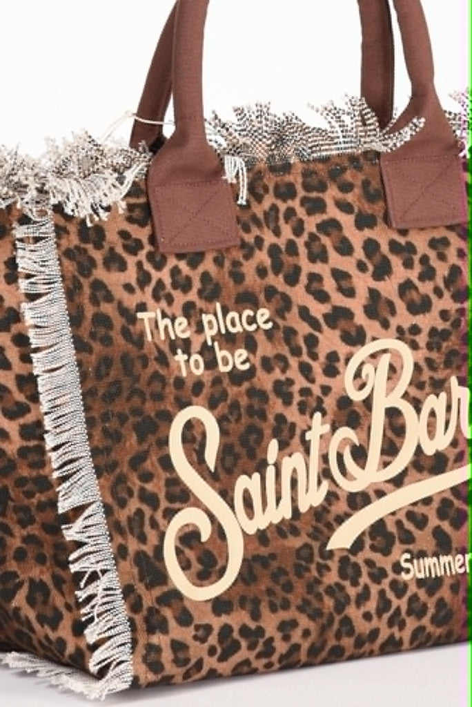Borsa Mare Saint Barth Vanity Sand Stampa Leopardata VANI001 00190L