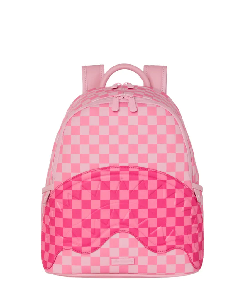ZAINO SPRAYGROUND 9013 PINK SHARKS IN PARIS PATCH SAVAGE BACKPACK ROSA