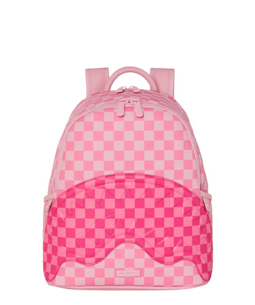 ZAINO SPRAYGROUND 9013 PINK SHARKS IN PARIS PATCH SAVAGE BACKPACK ROSA