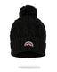CAPPELLO SPRAYGROUND 422 BLACK KNIT PUFF BEANIE