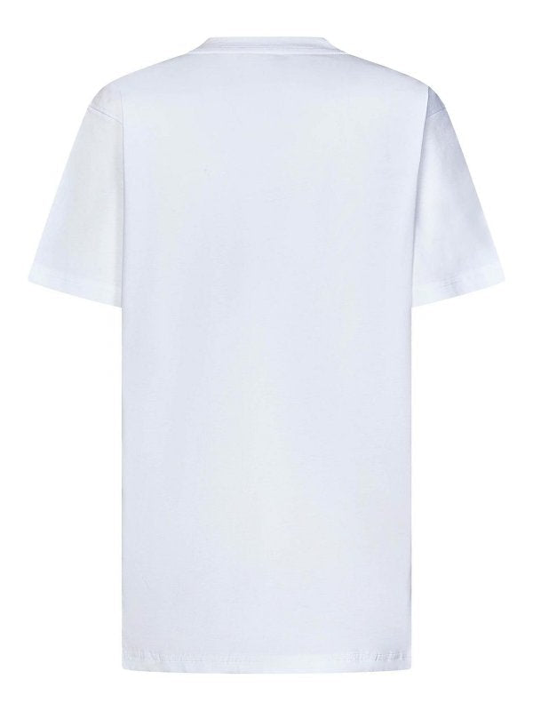 T-Shirt Over Moschino Grafica Orsetto Con Fiocco Italiano DV0443