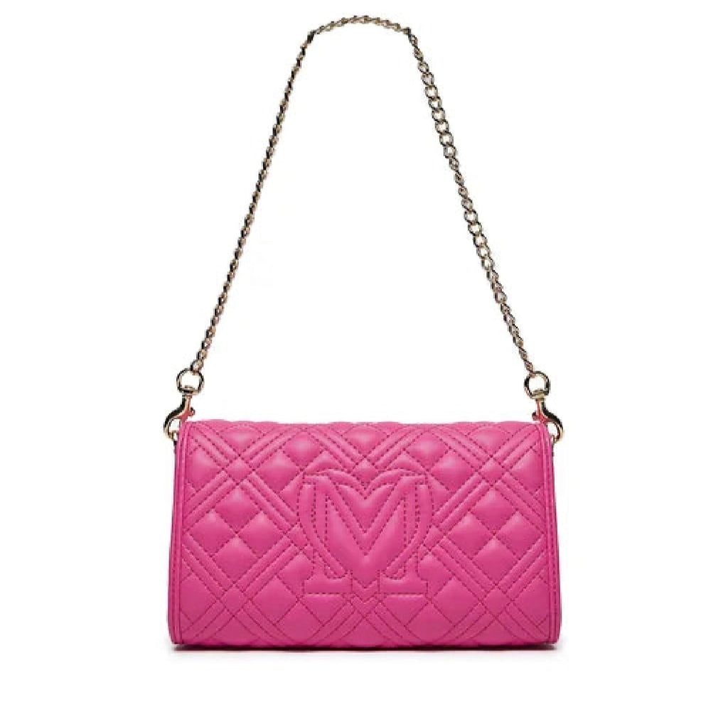Borsa Love Moschino Jc4054 Pochette con tracolla Quilted matelasse fuxia