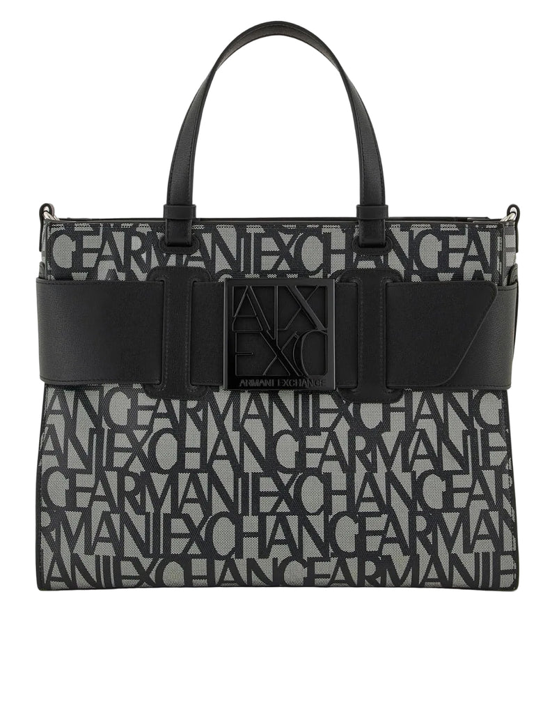 Borsa Armani exchange Tote bag logata Big 942689 3F742