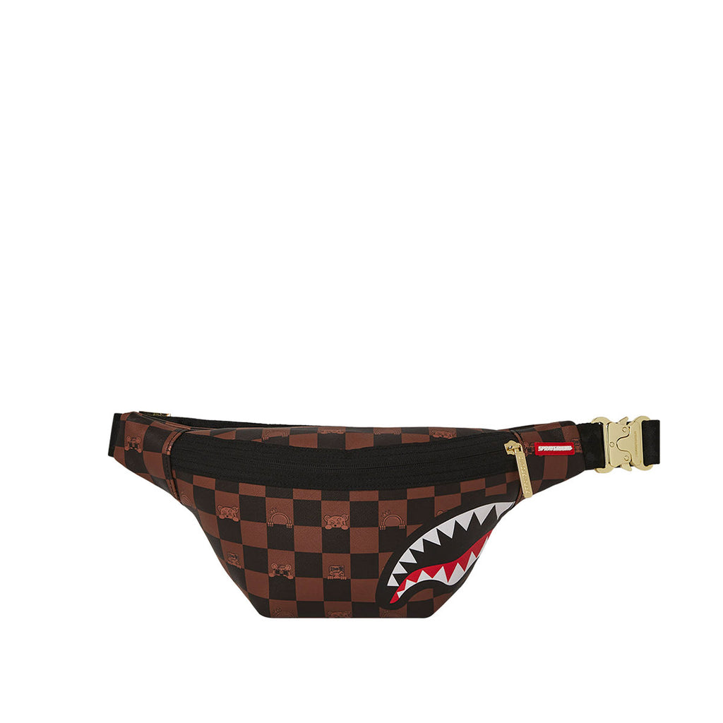 Marsupio Sprayground Peeking Character Check Crossbody marrone 910B7512
