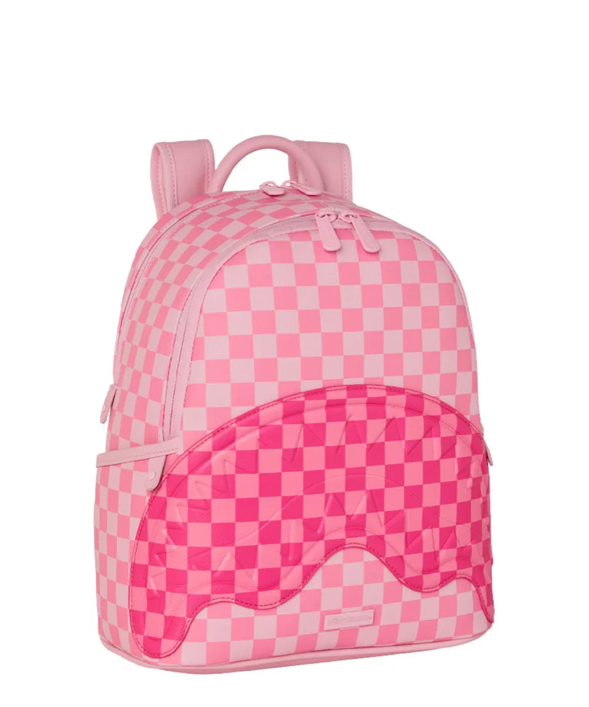 ZAINO SPRAYGROUND 9013 PINK SHARKS IN PARIS PATCH SAVAGE BACKPACK ROSA