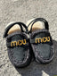 Scarpe MOU slipper with back strap letter logo MU.FW.161024A Black