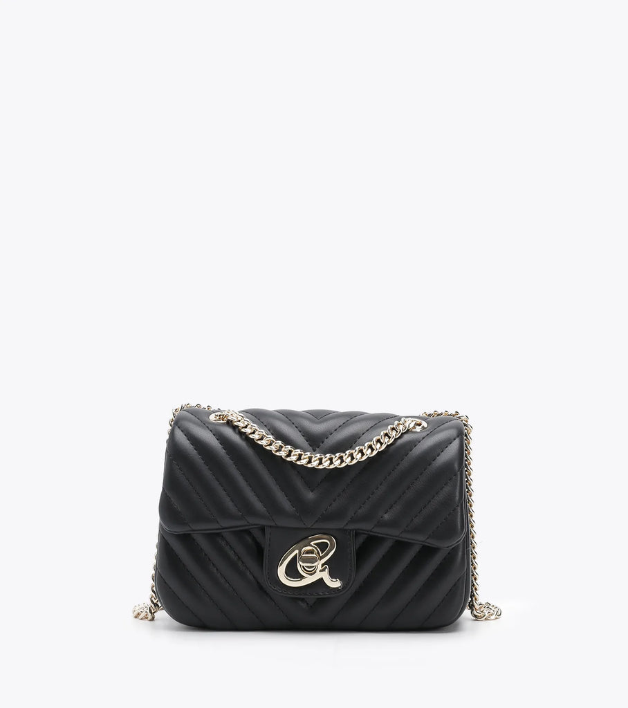 BORSA AXEL 1020-0985 A TRACOLLA PICCOLA CAPITONE CON DOPPIA CATENA