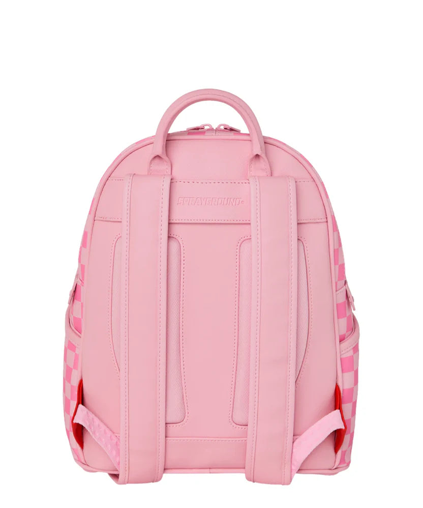 ZAINO SPRAYGROUND 9013 PINK SHARKS IN PARIS PATCH SAVAGE BACKPACK ROSA
