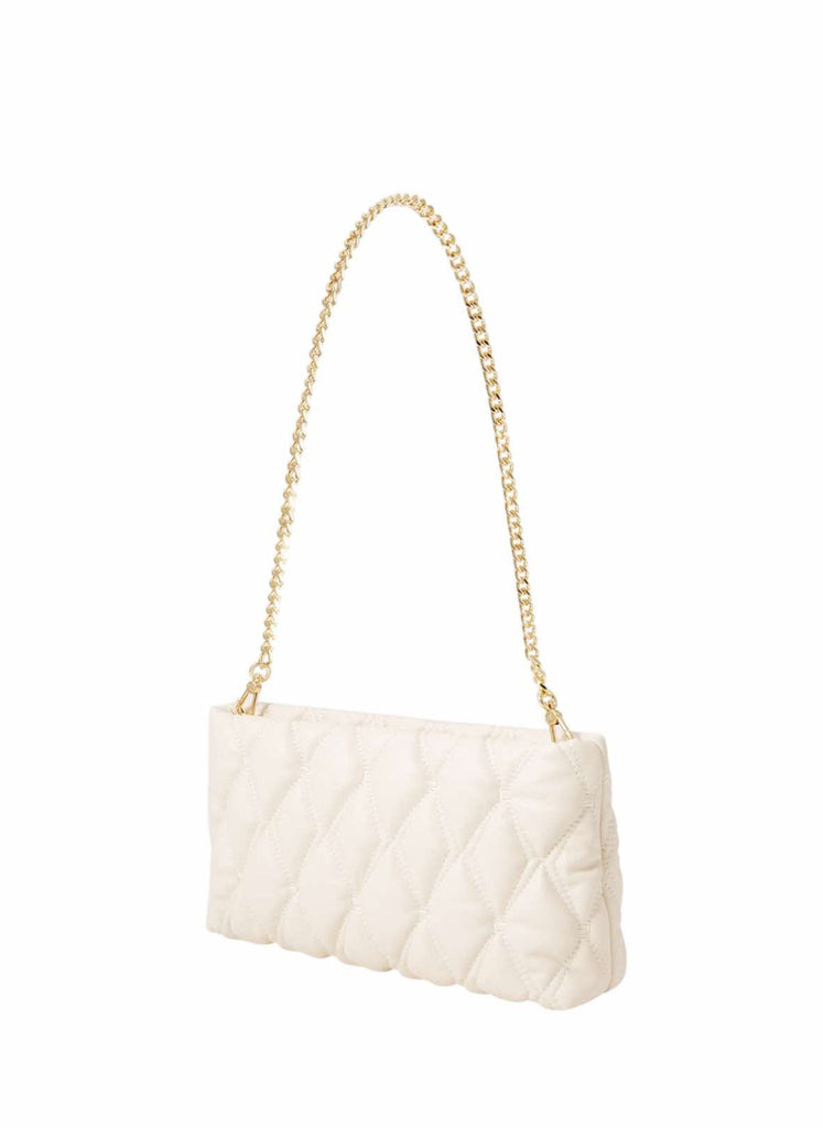 Borsa Elisabetta franchi BS62A47E2 Pochette in tessuto embossed con tracolla in catena