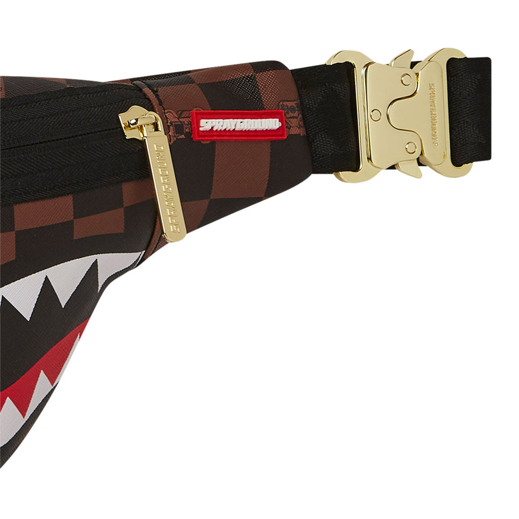 Marsupio Sprayground Peeking Character Check Crossbody marrone 910B7512