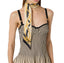 Foulard Elisabetta Franchi FO22L61E2 bandeaux  in twill di seta con stampa nastri e catene