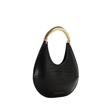 Borsa Elisabetta Franchi BS28A56E2  Nera Hobo media con manico gioiello