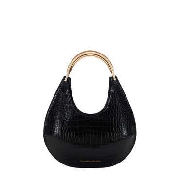 Borsa Elisabetta Franchi BS28A56E2  Nera Hobo media con manico gioiello