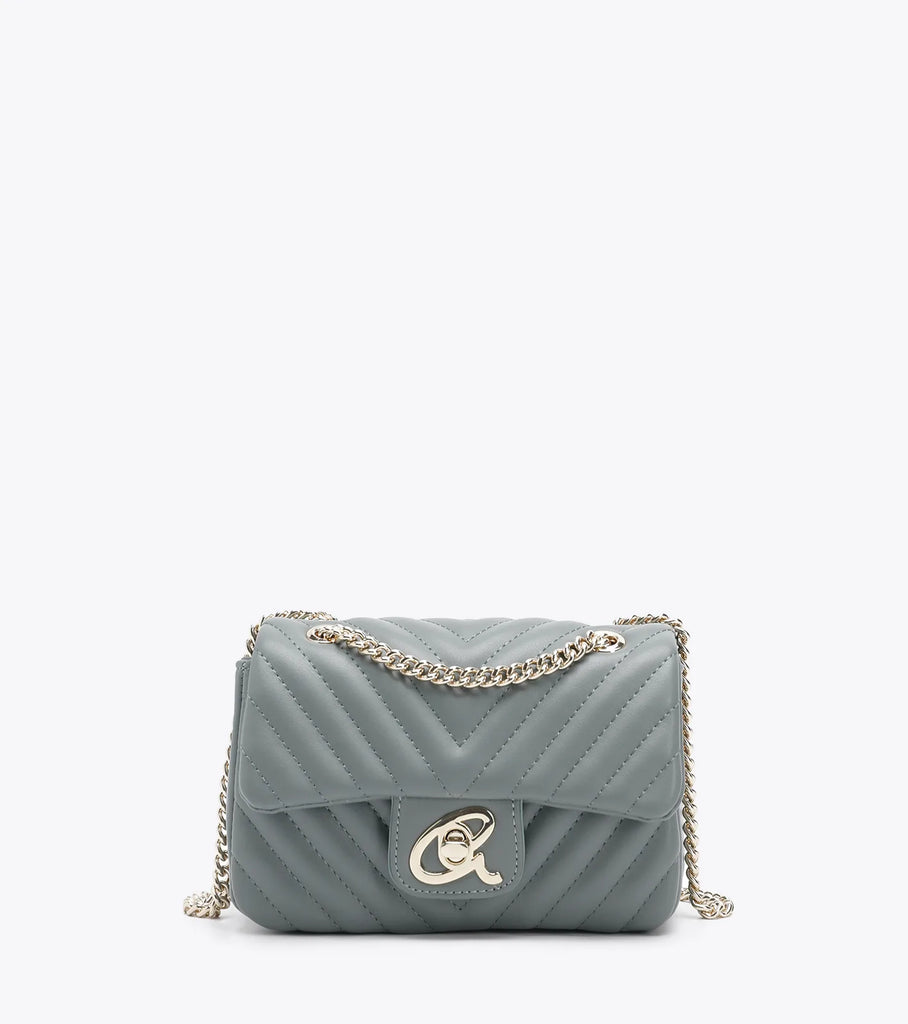 BORSA AXEL 1020-0985 A TRACOLLA PICCOLA CAPITONE CON DOPPIA CATENA