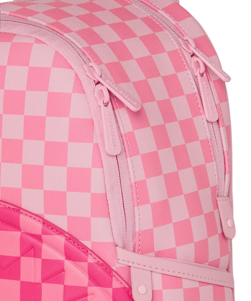 ZAINO SPRAYGROUND 9013 PINK SHARKS IN PARIS PATCH SAVAGE BACKPACK ROSA