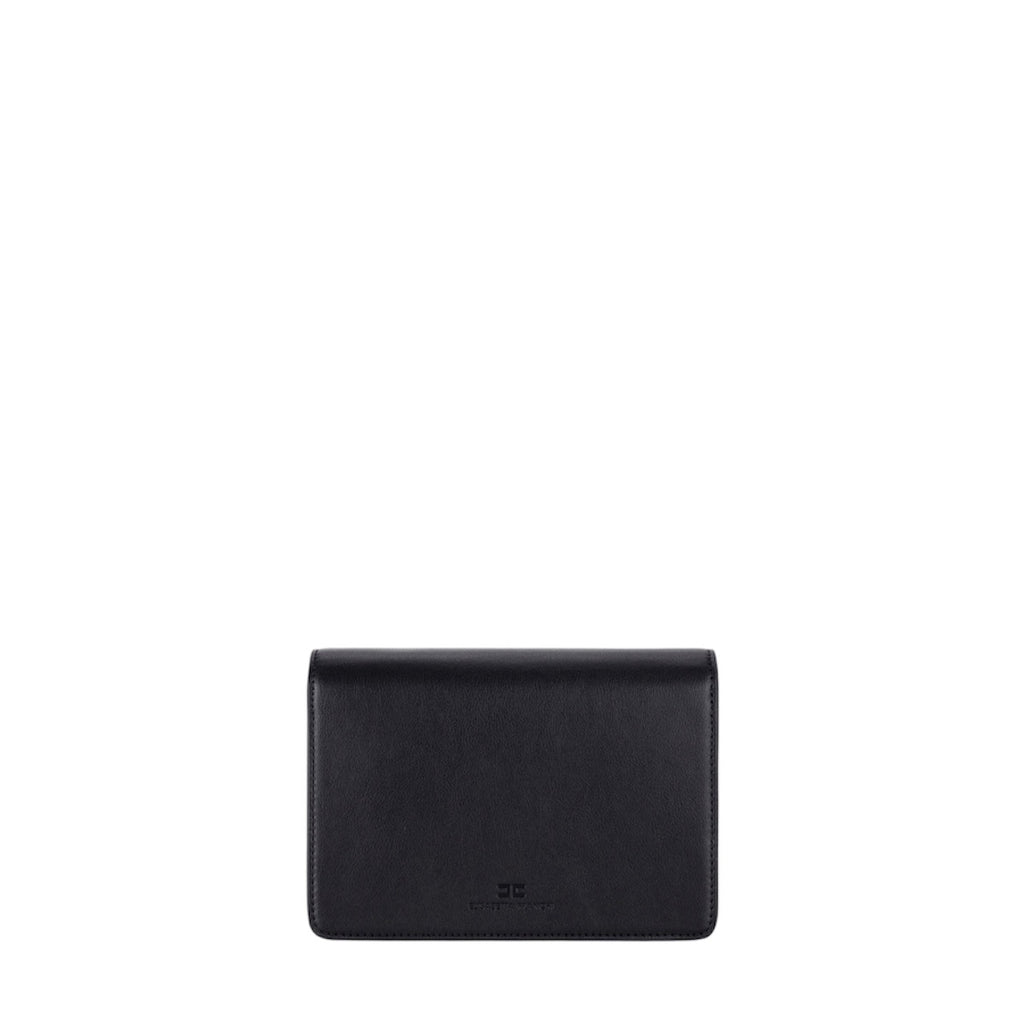 Borsa Elisabetta Franchi Nera BS11A46E2 a tracolla con girello logo in metallo