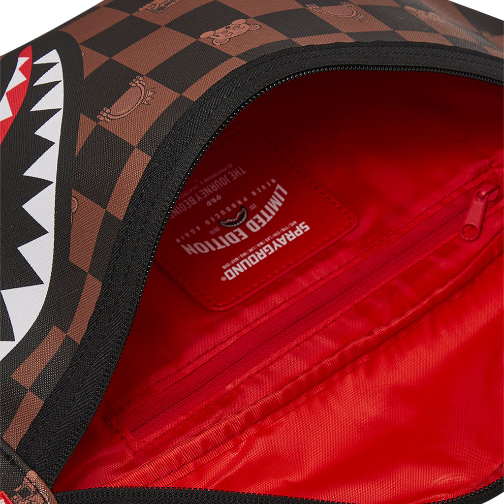 Marsupio Sprayground Peeking Character Check Crossbody marrone 910B7512