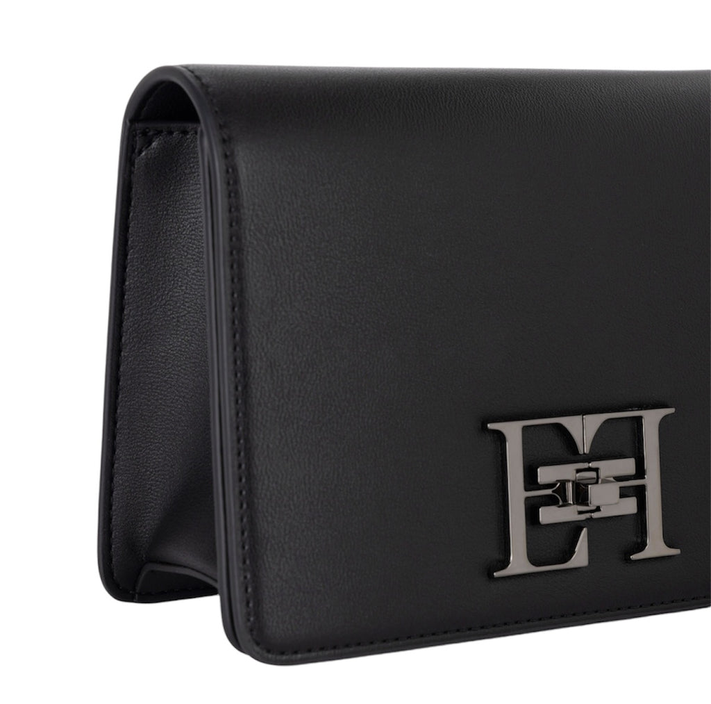 Borsa Elisabetta Franchi Nera BS11A46E2 a tracolla con girello logo in metallo
