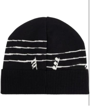 Cappello Moschino 65464 M3319 risvolto orsetto teddy e note musicali