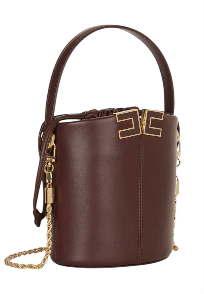 Borsa Elisabetta Franchi  BS92A61E2 a secchiello small con dettaglio logo