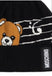 Cappello Moschino 65464 M3319 risvolto orsetto teddy e note musicali