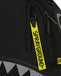 ZAINO SPRAYGROUND ART7736 SHARK CENTRAL YELLOW TAPE DLX SATIN BACKPACK