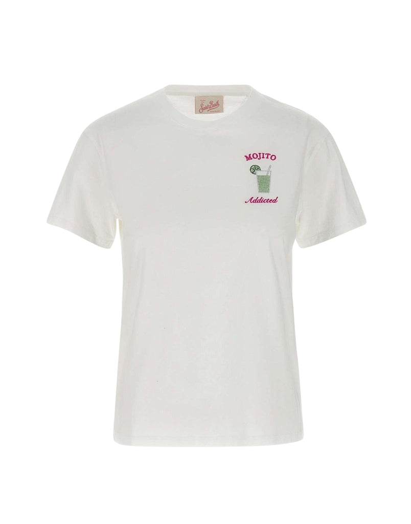 T-shirt Emilie in cotone con ricamo Mojito