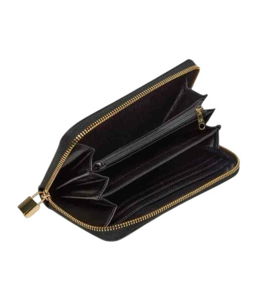 Portafoglio Armani Exchange XW000359 Zip Around Nero con lucchetto