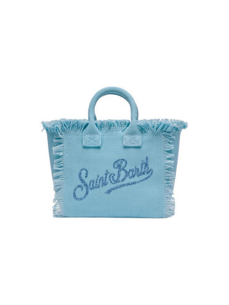 Borsa Saint Barth Vanity MIni Azzurra Con Strass VAMI001 00404L